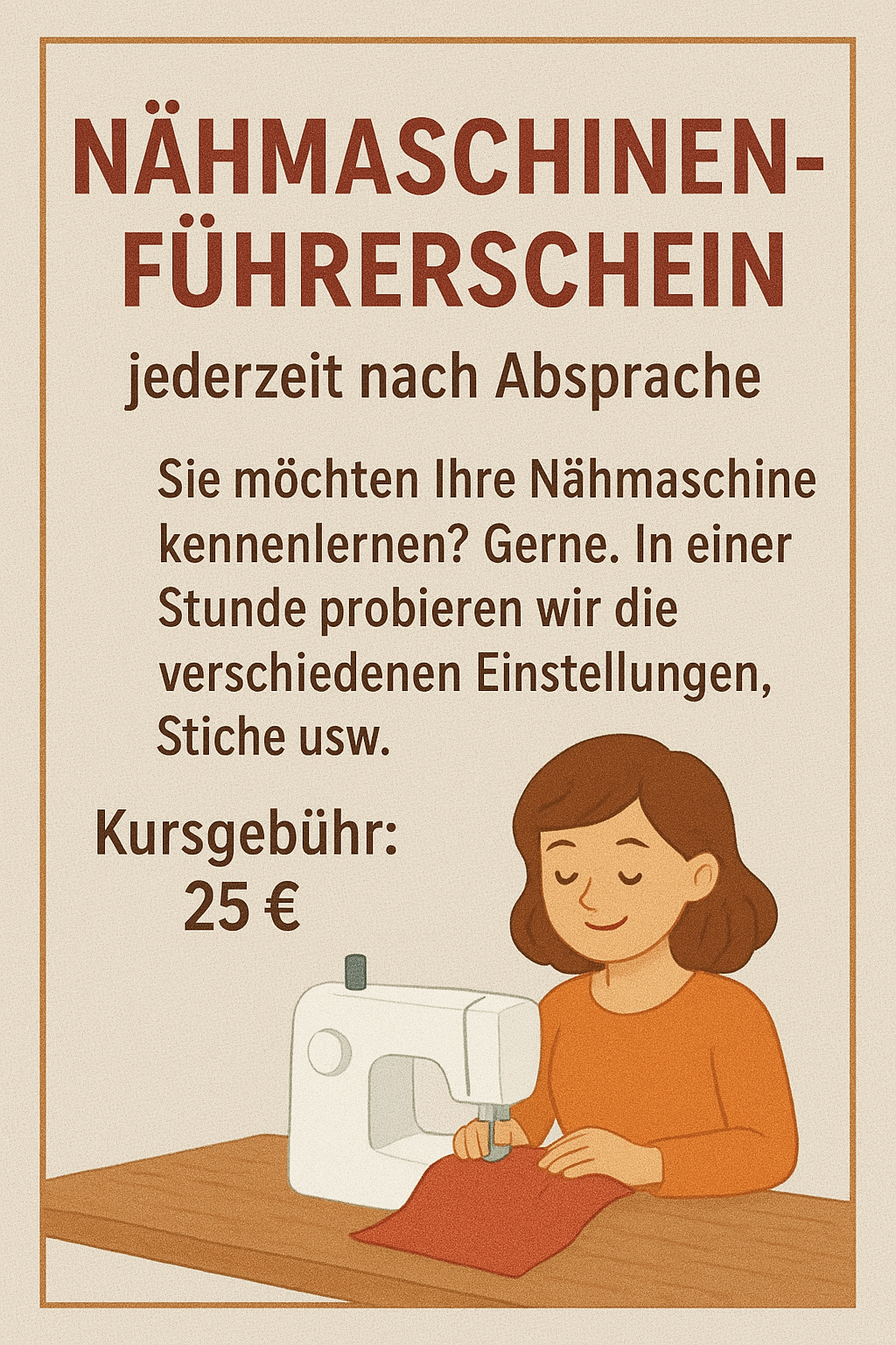 Nähmaschinen-Kurs im Vintage-Stil